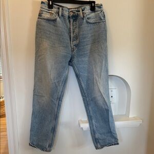 Re/Done Light Blue Straight Jeans